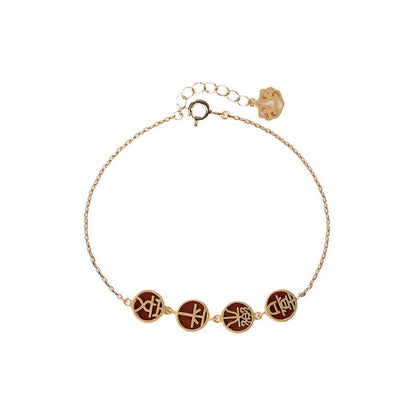 Handgemaakte vintage Gouden Armband