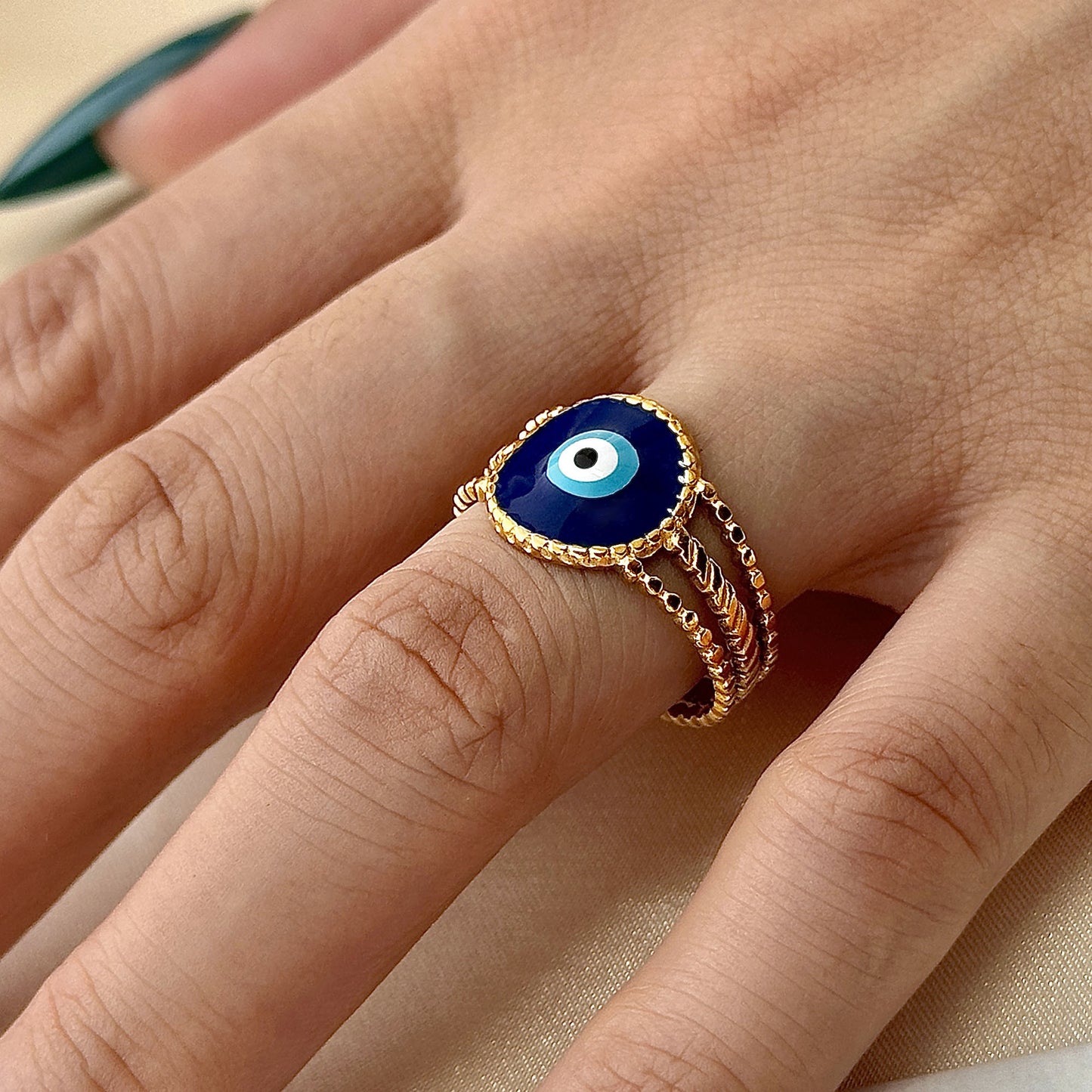 Handgemaakte vintage Gouden Armband