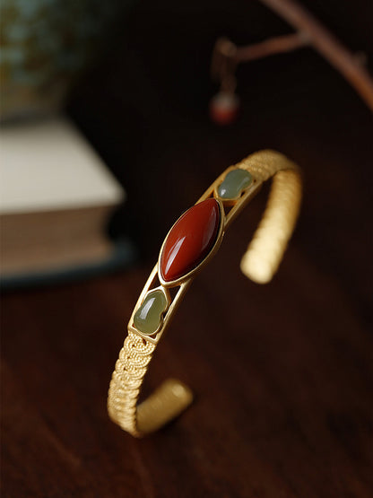 Handgemaakte vintage Gouden Armband