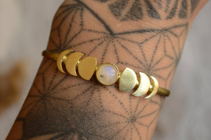 Handgemaakte vintage Gouden Armband