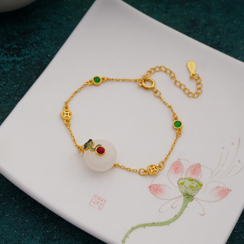 Handgemaakte vintage Gouden Armband