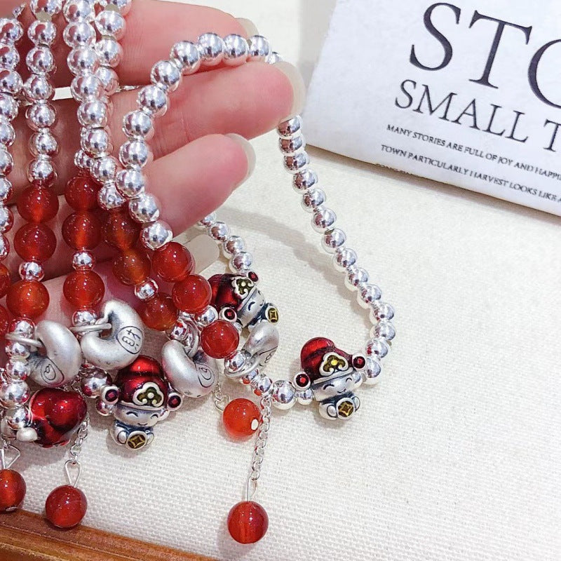 Handgemaakte vintage Zilveren Armband