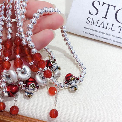 Handgemaakte vintage Zilveren Armband