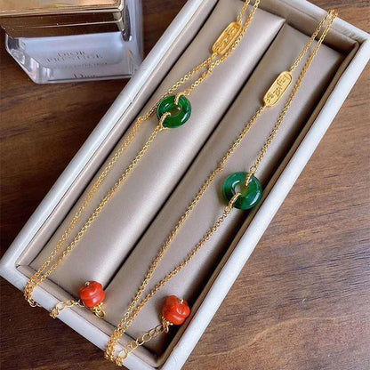 Handgemaakte vintage Gouden Armband