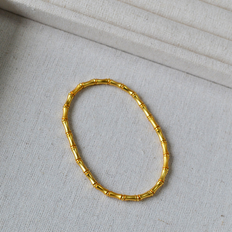 Handgemaakte vintage Gouden Armband