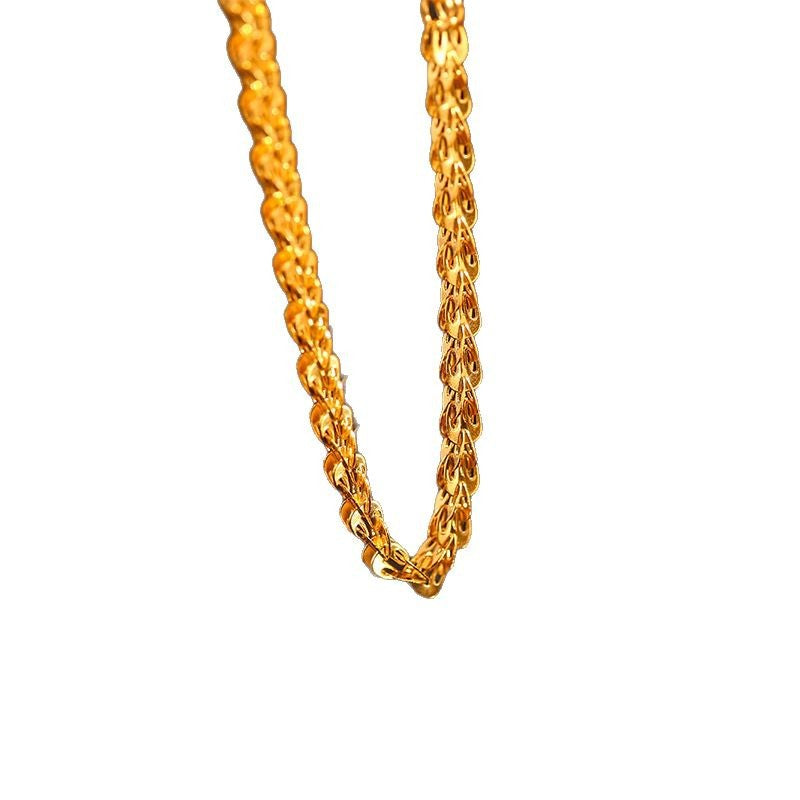 Handgemaakte vintage Gouden Armband