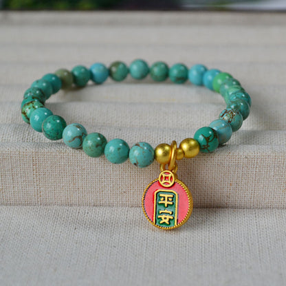 Handgemaakte vintage Gouden Armband