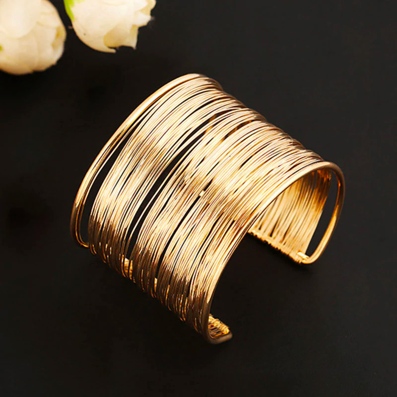 Handgemaakte vintage Gouden Armband