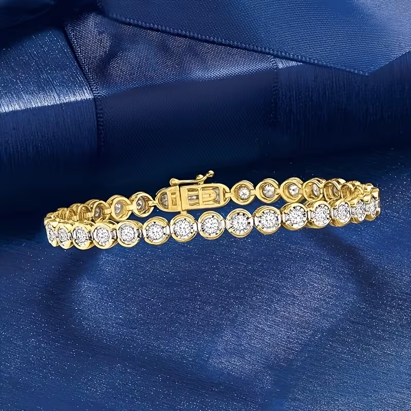 Handgemaakte vintage Gouden Armband