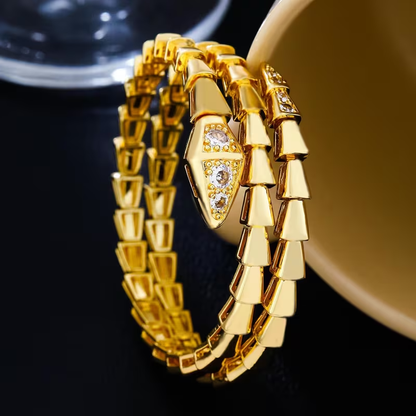 Handgemaakte vintage Gouden Armband