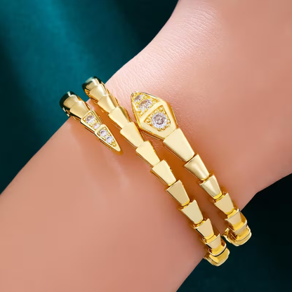 Handgemaakte vintage Gouden Armband